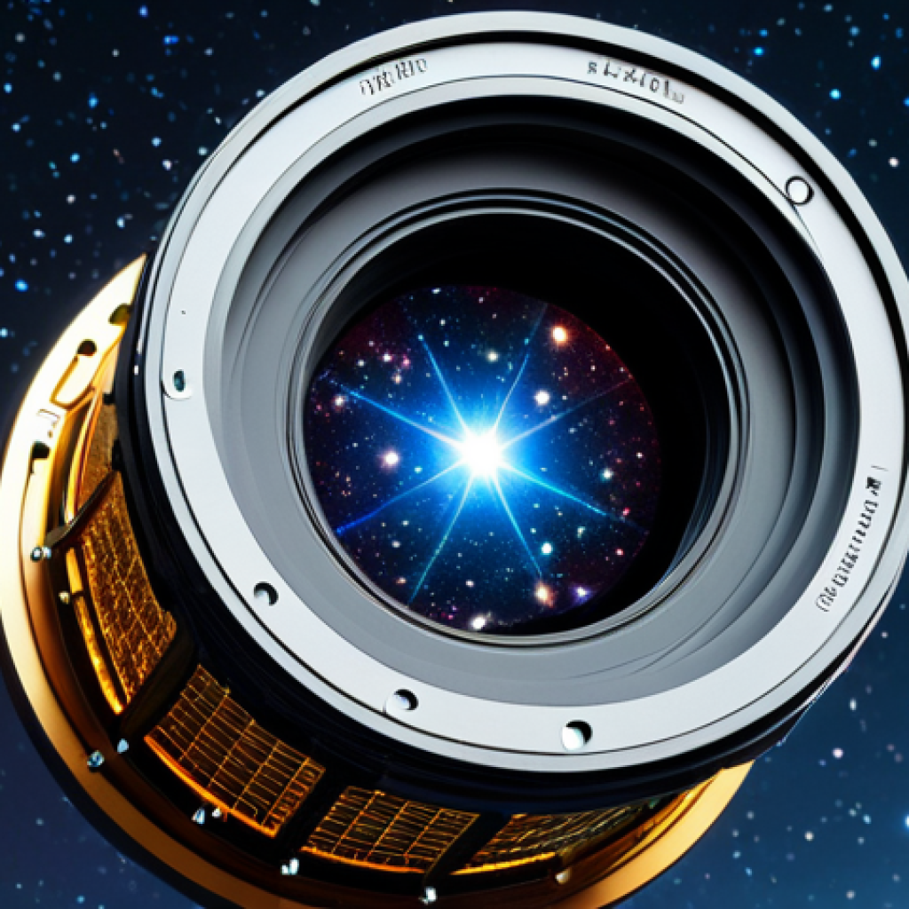 우주 공간에서의 메타물질 연구 - Space Telescope Lens**
"A futuristic space telescope lens constructed from metamaterials, showcasin...
